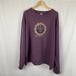 Angderson Vintage Arizona Kokopelli 90s Burgandy Purple Crew Neck Sweatshirt XXL
